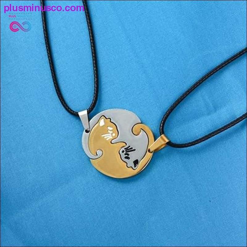 Le collier pendentif Purrfect, collier coeur couple mignon - plusminusco.com