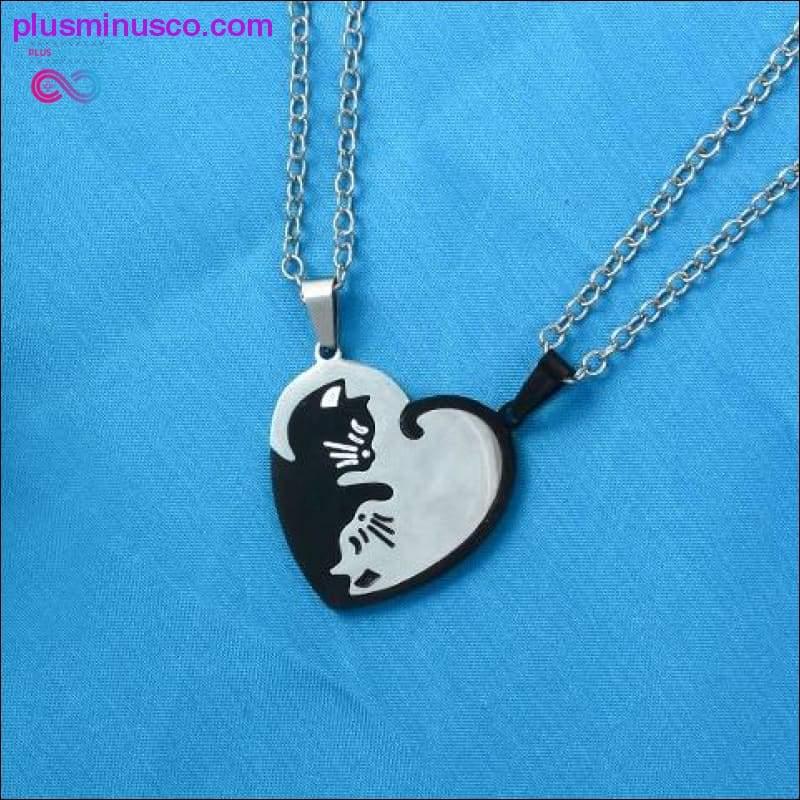 The Purrfect Pendant Necklace , Couple heart necklace Cute - plusminusco.com