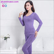 Thermal Underwear set Woman winter clothing Warm suit Long - plusminusco.com