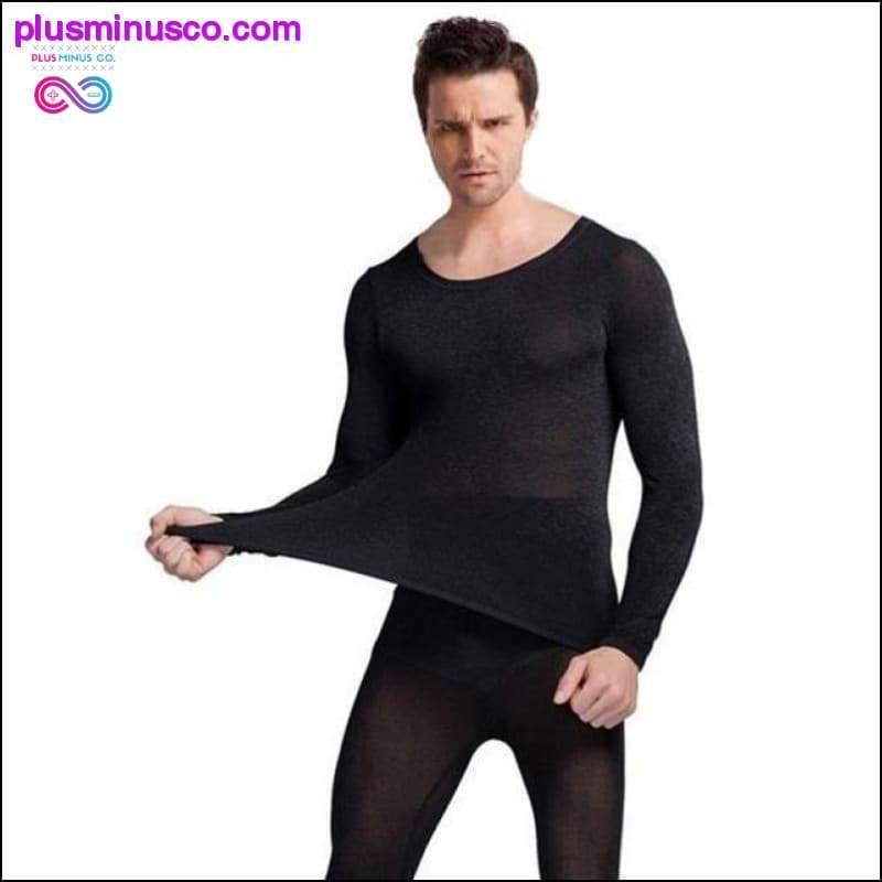 Cet ensemble de sous-vêtements thermiques d'hiver chauds et longs pour hommes - plusminusco.com