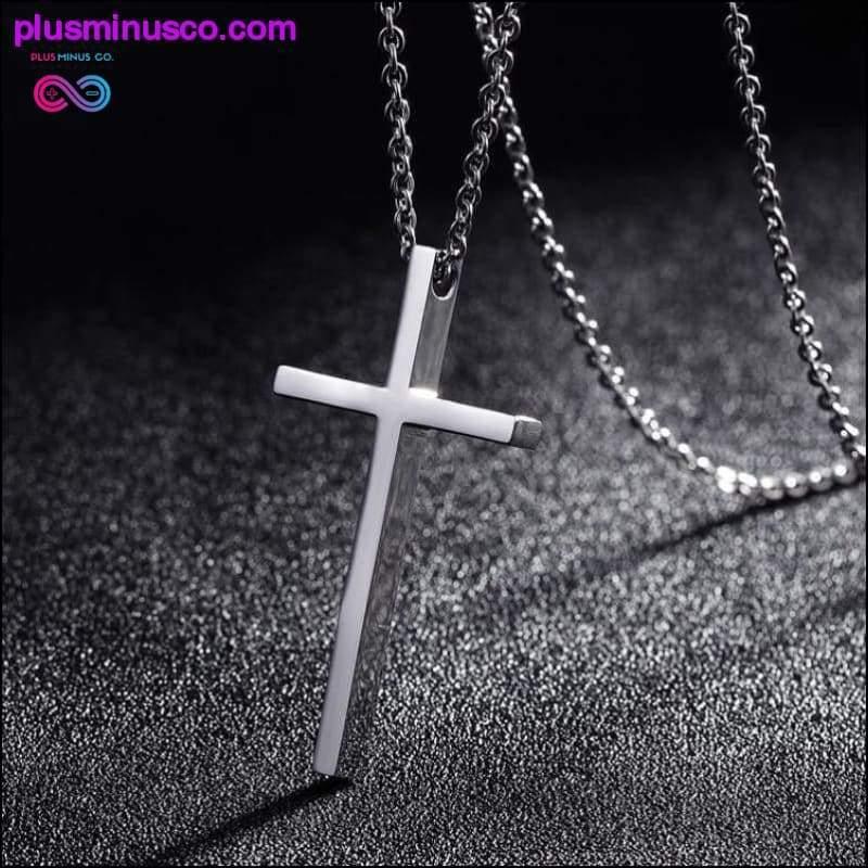 Titánový oceľový kríž s príveskom modlitebný náhrdelník - plusminusco.com