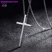 Titanium Steel Cross Pendant Prayer Necklace - plusminusco.com