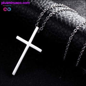 Titanium Steel Cross Pendant Prayer Necklace - plusminusco.com