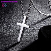 Titanium Steel Cross Pendant Prayer Necklace - plusminusco.com
