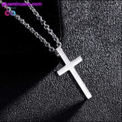 Titanium Steel Cross Pendant Prayer Necklace - plusminusco.com