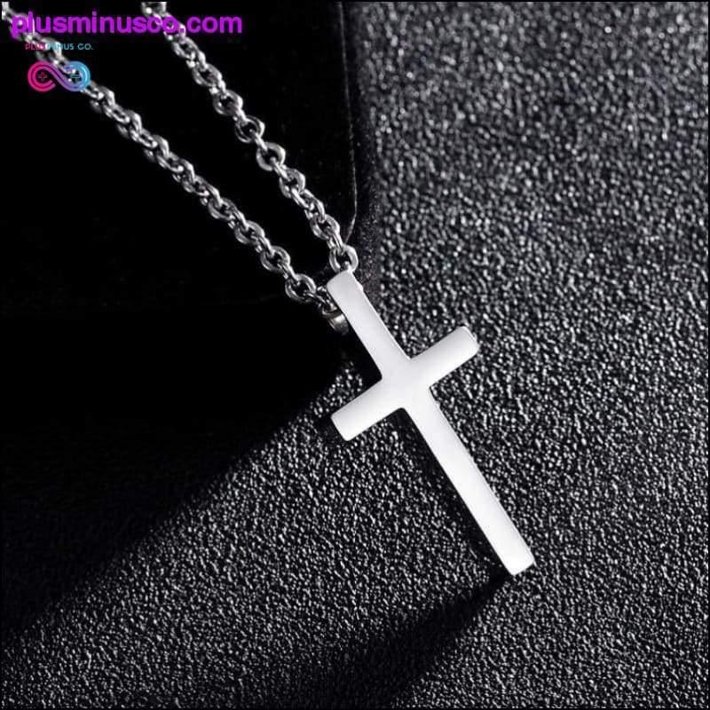 Titanový ocelový kříž s přívěskem modlitební náhrdelník - plusminusco.com