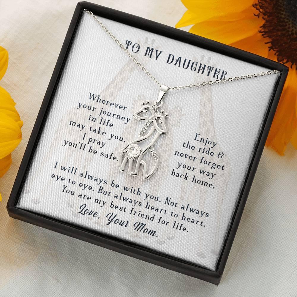 Til min datter, giraf halskæde, gave fra mor, fødselsdag - plusminusco.com