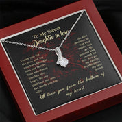 Mojoj snahi Poklon ogrlica | Vjenčani dar, nakit od svekrve | Poklon za mladenku, rođendanski poklon | Svjetlucava ogrlica - plusminusco.com