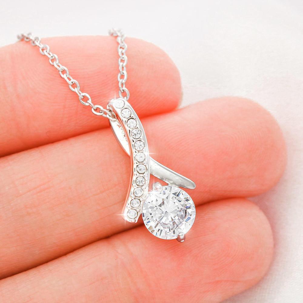 To My Daughter-In-Law Necklace Gift | Wedding Gift, Jewelry From Mother-In-Law | Gift For Bride, Birthday Gift | Sparkling Radiance Necklace - plusminusco.com