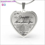 To My Daughter Love Mom Heart Necklace Gold Silver Color - plusminusco.com