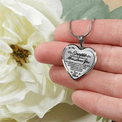 To My Daughter Love Mom Heart Necklace Gold Silver Color - plusminusco.com