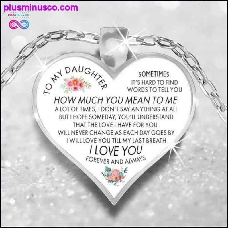 To My Mom Grandma Daughter Heart Necklace Silver Color Chain - plusminusco.com