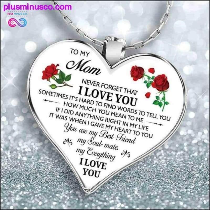To My Mom Grandma Daughter Heart Necklace Silver Color Chain - plusminusco.com