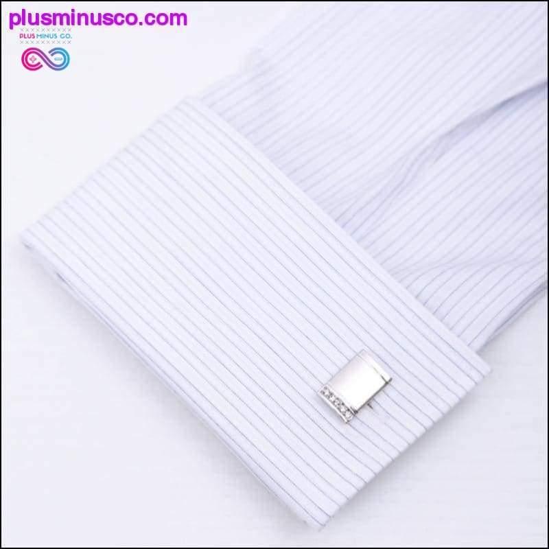 Aukščiausios kokybės sidabrinės stačiakampės rankogalių sąsagos vyrams – plusminusco.com