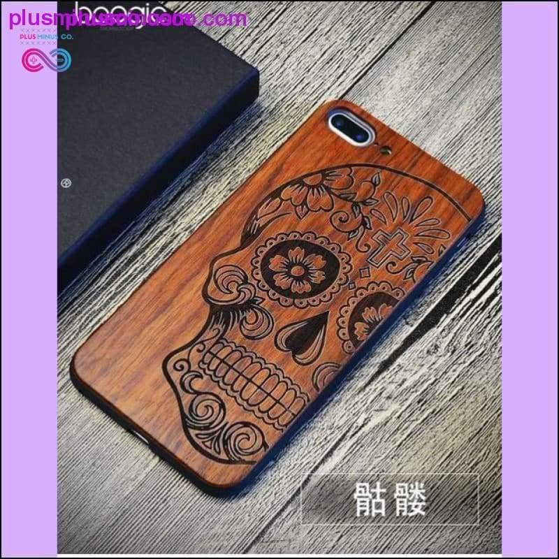 Design de totem para capas de telefone de madeira de bambu para iPhone - plusminusco.com