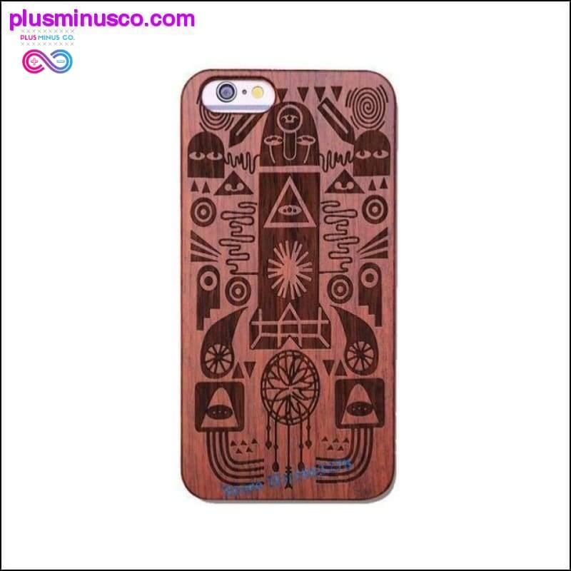 iPhone के लिए बांस की लकड़ी के फ़ोन केस के लिए टोटेम डिज़ाइन -plusminusco.com