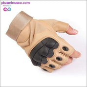 Taktische Handschuhe mit Touchscreen und hartem Knöchel, PU-Leder, Armee-Winter – plusminusco.com