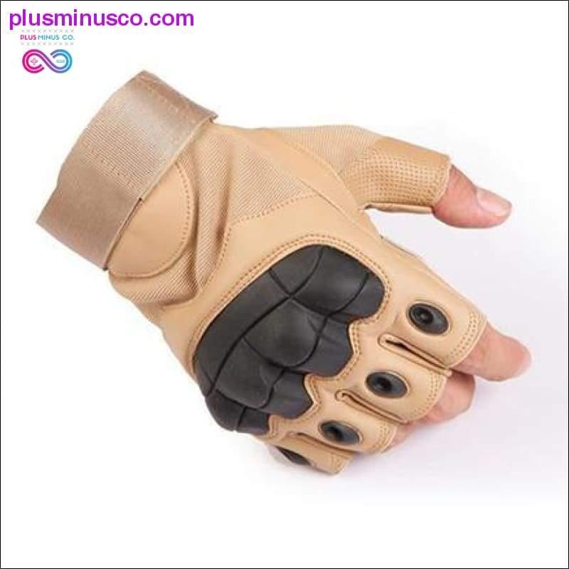 Taktičke rukavice s tvrdim zglobovima s dodirnim zaslonom, zimske od PU kože - plusminusco.com
