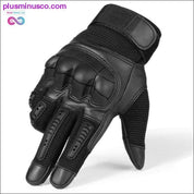 Touch Screen Hard Knuckle Tactical Gloves PU Leather Army Winter - plusminusco.com