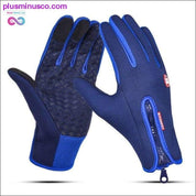 Wiatroszczelne rękawice sportowe do użytku na świeżym powietrzu z ekranem dotykowym, zimowe unisex - plusminusco.com