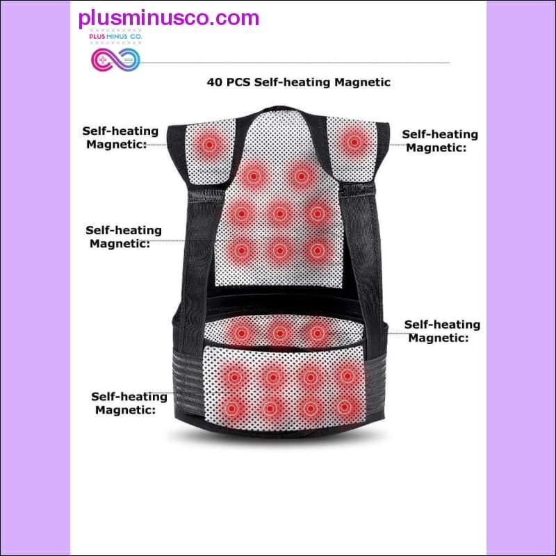 Tourmaline Self-heating Magnetic Therapy Belt Waist Support - plusminusco.com