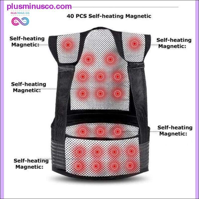 Tourmaline Self-heating Magnetic Therapy Belt Waist Support - plusminusco.com