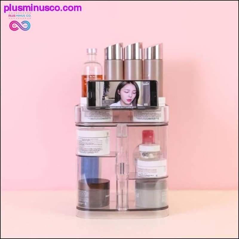 Läpinäkyvä kosmetiikan järjestäjä Creative Makeup Storage Box - plusminusco.com
