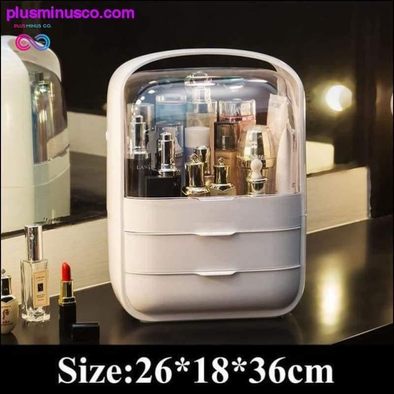 Läpinäkyvä kosmetiikan järjestäjä Creative Makeup Storage Box - plusminusco.com