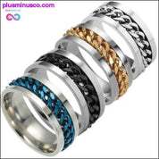 Módní módní šperky Dámský prsten s řetízkem The Punk - plusminusco.com