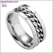 Trendy Jewelry Fashion Men's Women Ring with Chain The Punk - plusminusco.com