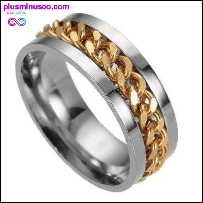 Trendy Jewelry Fashion Men's Women Ring with Chain The Punk - plusminusco.com