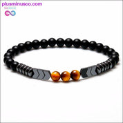 Trendy Natural Matte Black Onyx Beads With Tiger Eye Strand - plusminusco.com