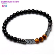 Trendy Natural Matte Black Onyx Beads With Tiger Eye Strand - plusminusco.com