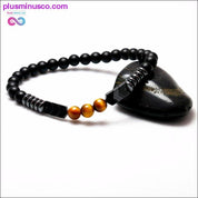 Trendy Natural Matte Black Onyx Beads With Tiger Eye Strand - plusminusco.com