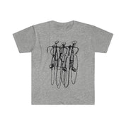 Triple Bike Tee, Cycling Shirts, Biking, Bike Lover vneck, Cycling clothes, Bike Gift, Bike Shirt, Bicycle tshirt, Bike t-shirt, Cycling - plusminusco.com