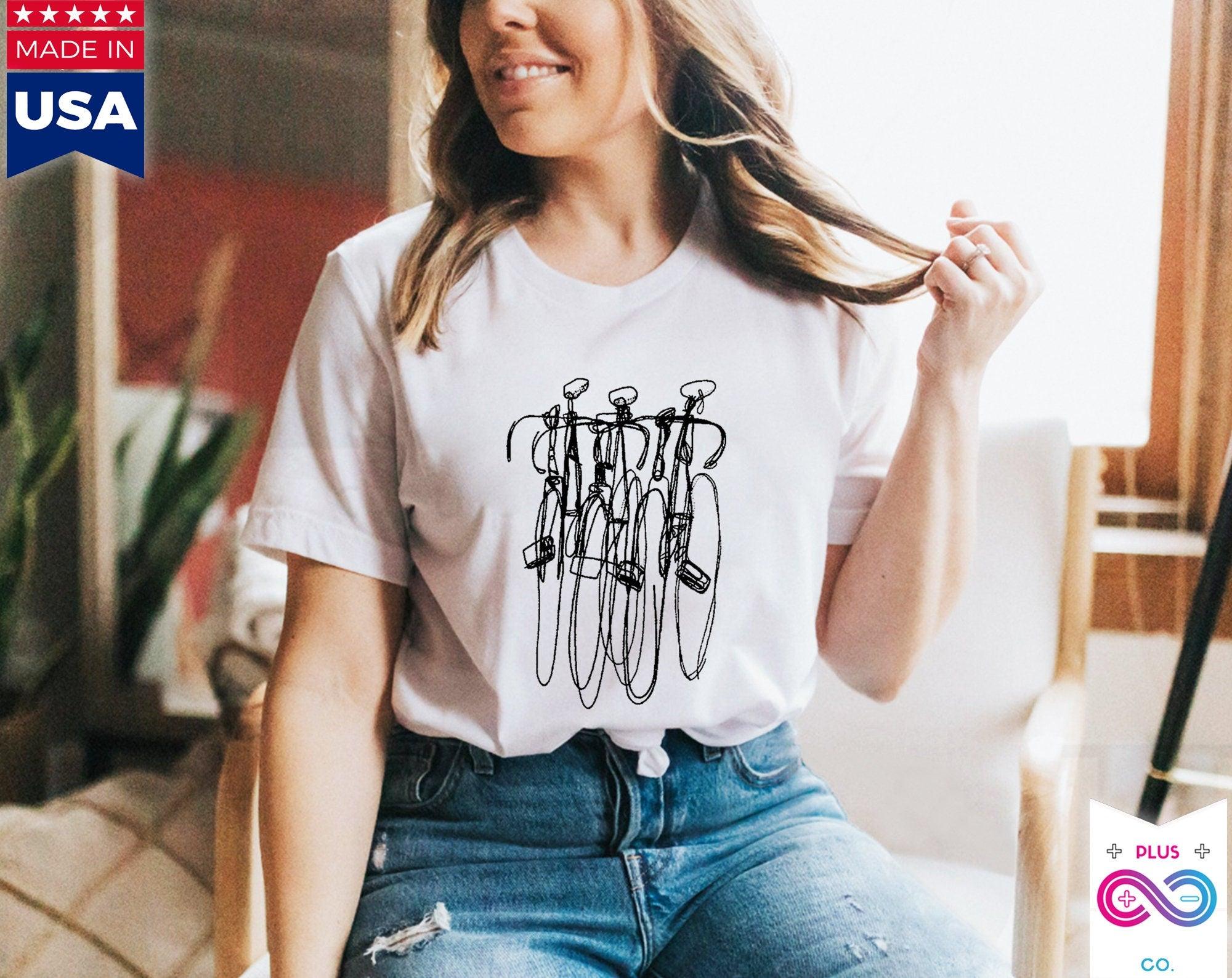 Triple Bike Tee, Cycling Shirts, Biking, Bike Lover vneck, Cycling clothes, Bike Gift, Bike Shirt, Bicycle tshirt, Bike t-shirt, Cycling - plusminusco.com