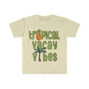 Tropical Vacay Vibesi T-särk, Pineapple Palm Trees retrosärk, Vacay Vibes, Tropical särgid, Travel T-särgid, puhkuse särgid, Vacay Mode, - plusminusco.com