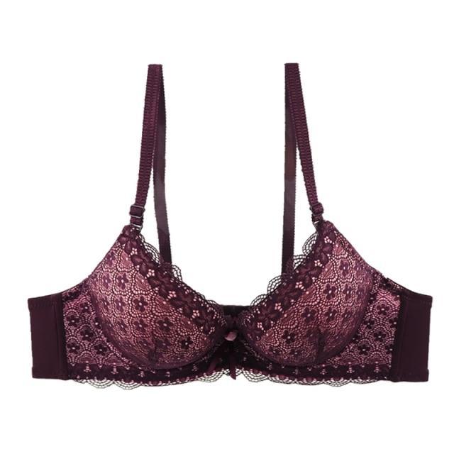 Two-color Thick Doble Layer Padded Push Up Bra Sexy Lingerie - plusminusco.com