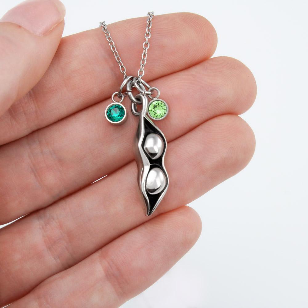Two Peas in a Pod Bestfriend Necklace, Gift for Bestfriend, - plusminusco.com