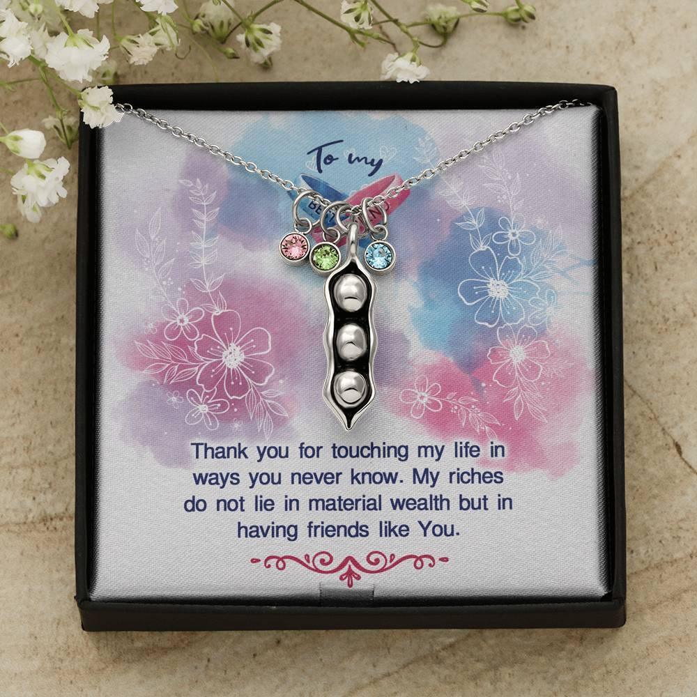 Two Peas in a Pod Bestfriend Necklace, Gift for Bestfriend, - plusminusco.com