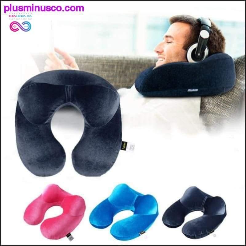 U-Shape Travel Pillow for Airplane Inflatable Neck Pillow - plusminusco.com