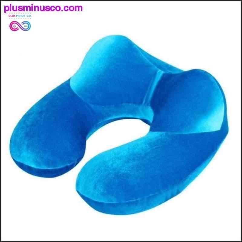 U-Shape Travel Pillow for Airplane Inflatable Neck Pillow - plusminusco.com