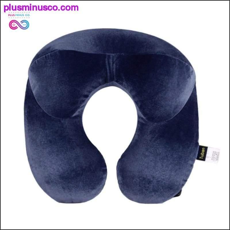 U-Shape Travel Pillow for Airplane Inflatable Neck Pillow - plusminusco.com