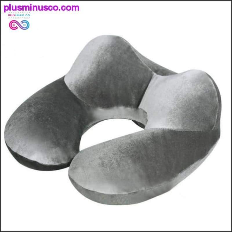 U-Shape Travel Pillow for Airplane Inflatable Neck Pillow - plusminusco.com