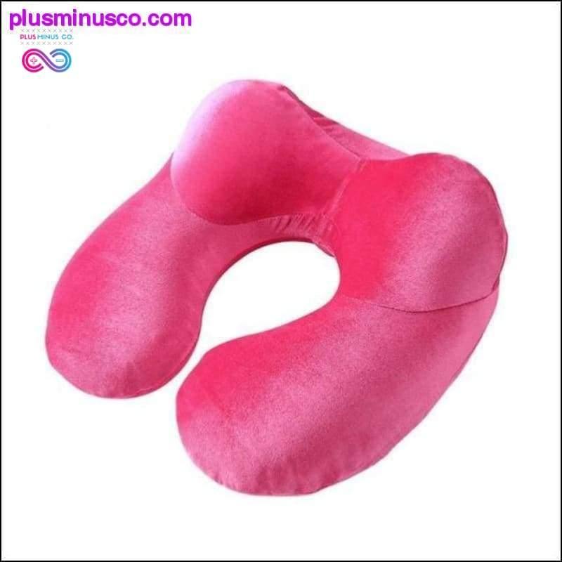 U-Shape Travel Pillow for Airplane Inflatable Neck Pillow - plusminusco.com
