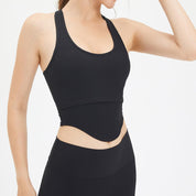 U-Shaped Breathable Sports Undershirt Threaded Fitness Tops External Bodybuilding Yoga Back Sleeveless Running Underwear Female - plusminusco.com