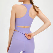 U-Shaped Breathable Sports Undershirt Threaded Fitness Tops External Bodybuilding Yoga Back Sleeveless Running Underwear Female - plusminusco.com