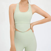 U-Shaped Breathable Sports Undershirt Threaded Fitness Tops External Bodybuilding Yoga Back Sleeveless Running Underwear Female - plusminusco.com