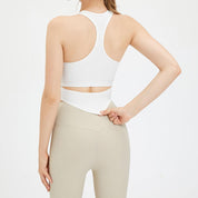 U-Shaped Breathable Sports Undershirt Threaded Fitness Tops External Bodybuilding Yoga Back Sleeveless Running Underwear Female - plusminusco.com