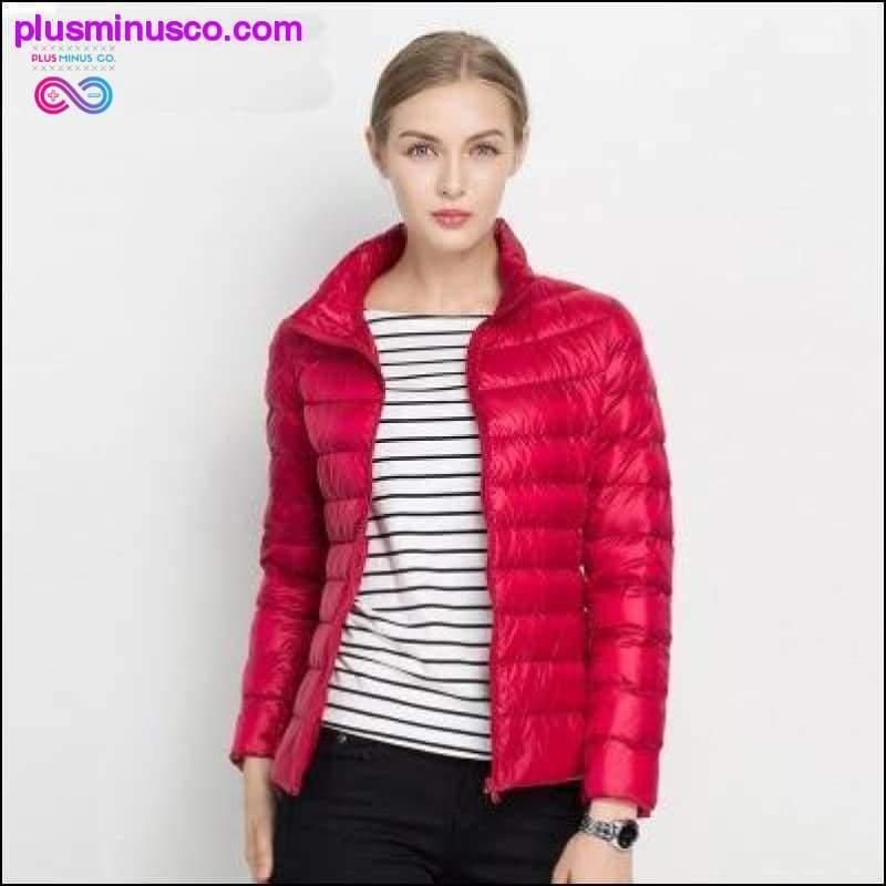 Ultra Light White Duck Down Jacket Slim Women Winter Puffer - plusminusco.com